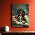 thumbnail image 5 of Funny Bathroom Wall Art CuteBavarian Mountain Scent Hound Dog Canvas Print Dog Bathtub Picture Humor Animal Artwork Painting for Restroom Bathroom, Gifts For Men Unique, Christmas Gifts, 5 of 6