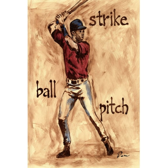 Marmont Hill "Slugger" by Reesa Qualia Painting Print on Wrapped Canvas
