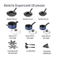 thumbnail image 2 of Batería de cocina T-fal Supercook 18pzs Azul, 2 of 4