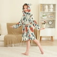 thumbnail image 4 of FORMRS Kids Bathrobe Unisex Hooded Robe Toddler Pajamas Sleepwear, Size 10-12T, Large Red Floral Pattern, 4 of 7