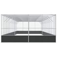 thumbnail image 4 of vidaXL Aviary with Extension Silver 490.6"x163"x83.5" Steel, 4 of 7