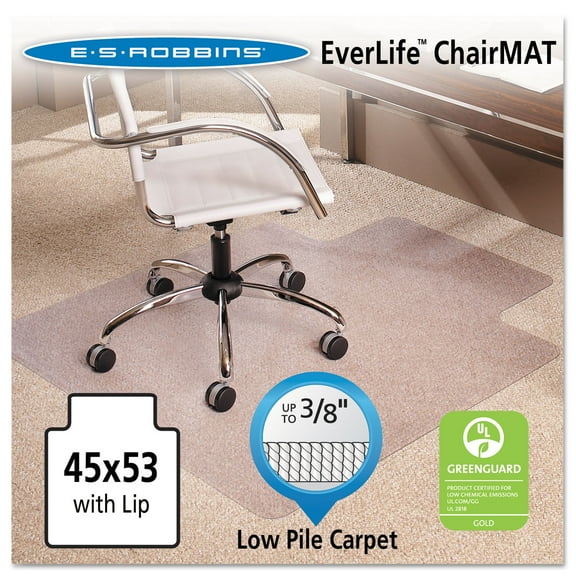 Multi-Task Series Anchorbar Chair Mat For Carpet Up To 0.38", 45 X 53, Clear | Bundle of 5