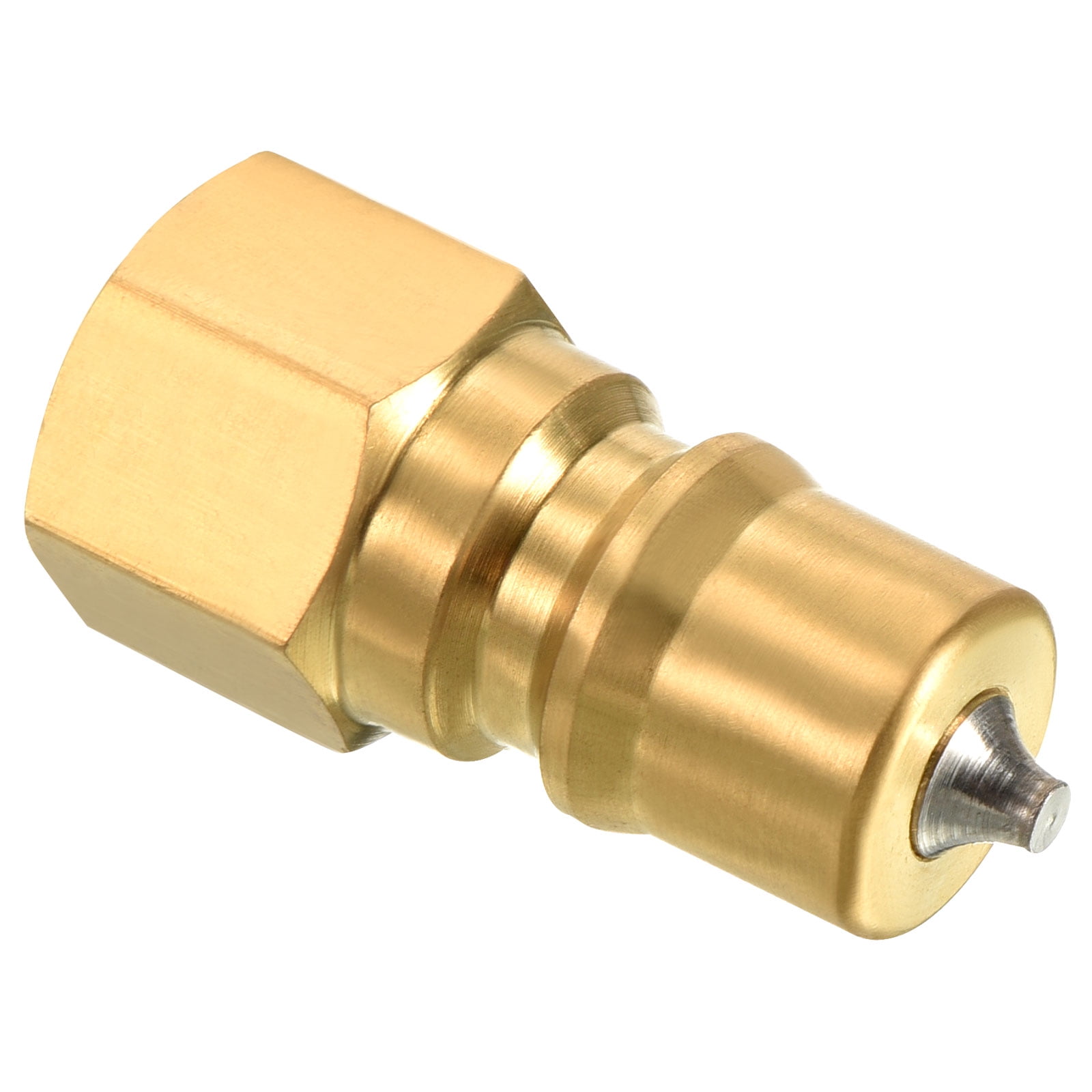Uxcell Brass 1/4PT Pipe Fitting Plug Hydraulic Quick Connect Male