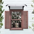 thumbnail image 4 of Gundir 40x32in Transparent Board & Black Bracket Awnings Eaves Canopy for Door & Window Rain Sun Cover, Aluminum Frame, 1 Pack, 4 of 7
