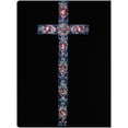 thumbnail image 1 of Cuadro Decorativo - Cruz de vidrieras Jr  Impresión en canvas, estrechado., 1 of 2