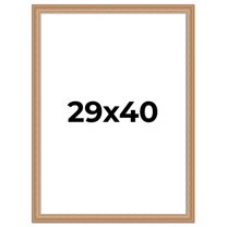 29x40 Frame Charleston Honey Brown Solid Wood Picture Frame Width 1.75 Inches | Interior Depth 0.5