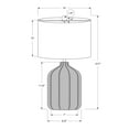 thumbnail image 4 of Lighting, 23"H, Table Lamp, Brown Rattan, Beige Shade, Modern, 4 of 4