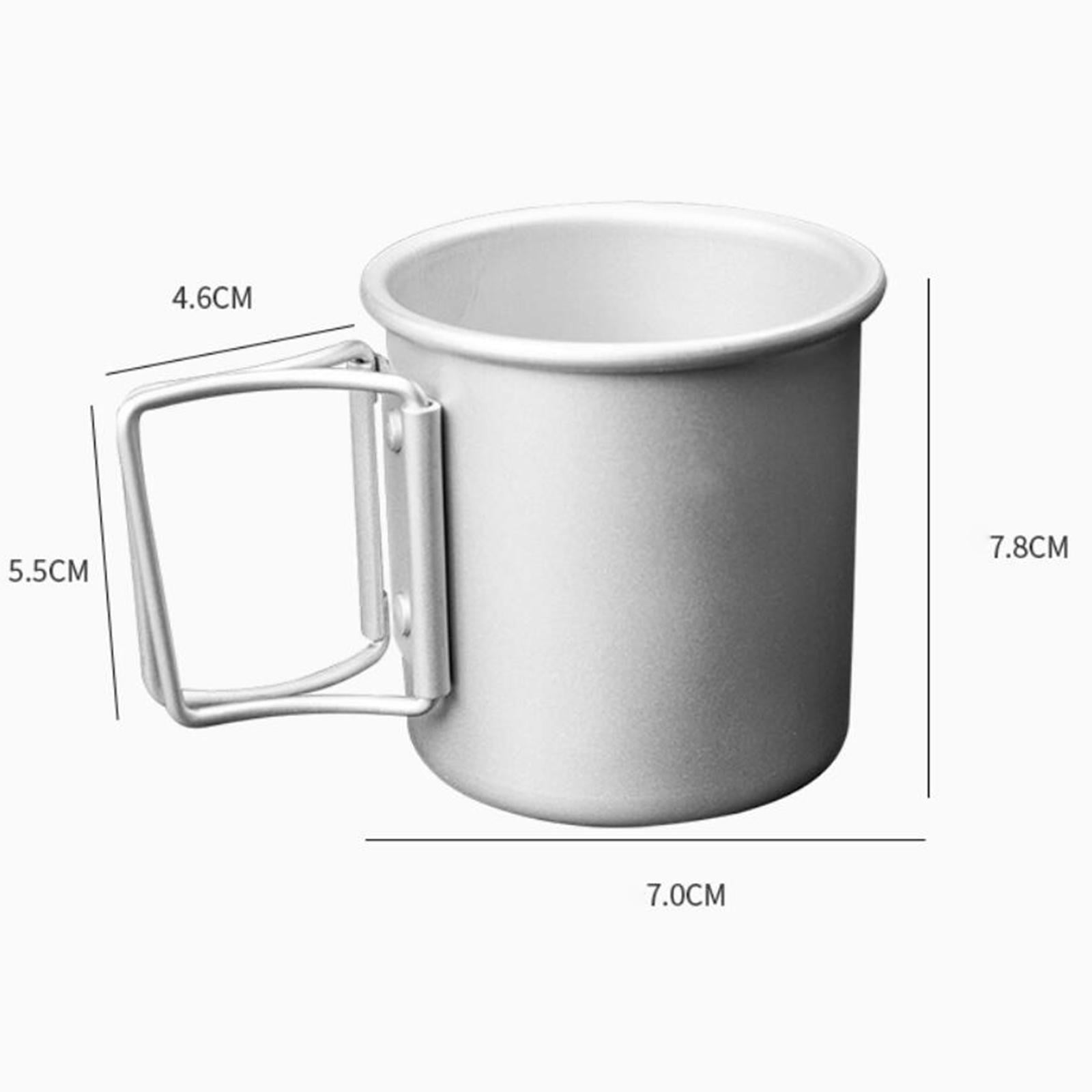 300ml Camping Coffee Tea Mug Aluminum Travel Cup Backpacking Outdoor Silver 