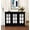Black OAK+MDF, variant on LHYY Storage sideboard cabinet with 2 decorative acrylic mirrored doors,adjustable shelf for dining room,living room,kitchen,metal handles,MDF with black 3D wood grain foil paper finish
