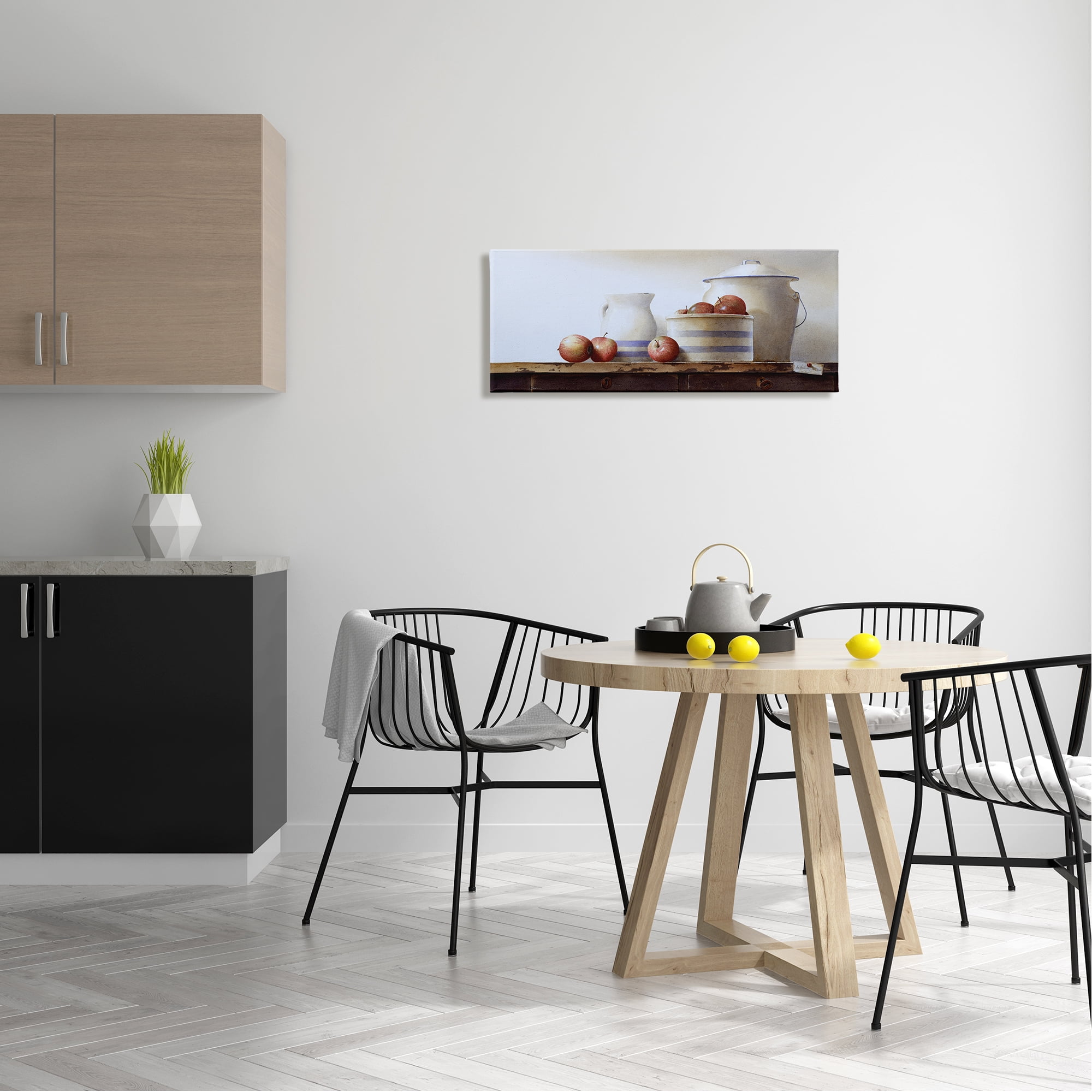 Stupell Industries Farmhouse Apples Still Life Food & Beverage Painting Gallery Wrapped Canvas Art Print Wall Art, 30 x 13