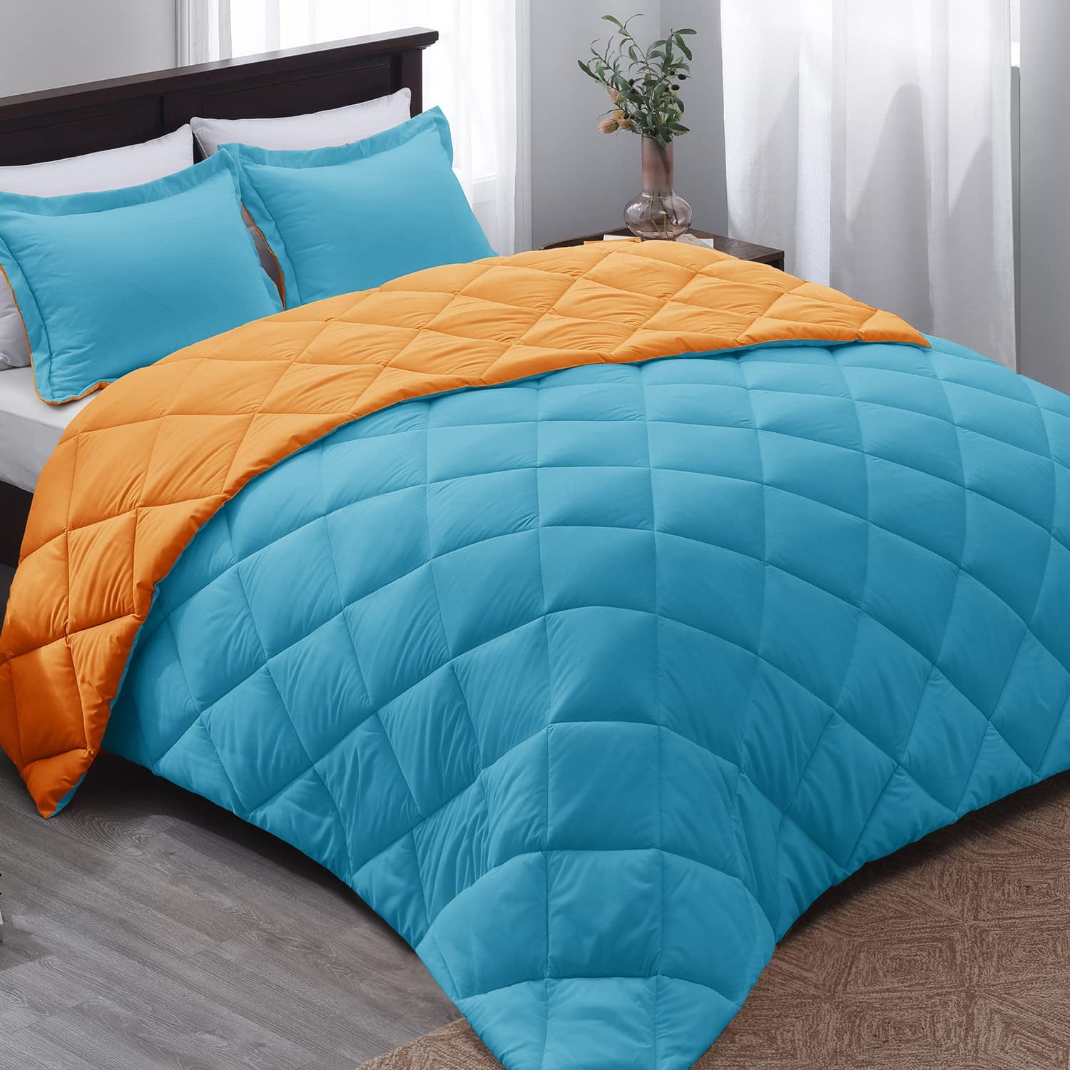 Twin Comforter Set Reversible Down 