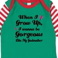 thumbnail image 4 of Inktastic Gorgeous Like My Godmother Girls Long Sleeve Baby Bodysuit, 4 of 5