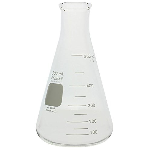 Corning 4980500 PYREX Narrow Mouth Erlenmeyer Flask with Heavy Duty