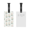 thumbnail image 5 of Kdxio Rabbit And Flower Luggage Tags Privacy Cover ID Label Suitcase Tags Identifiers For School Bags,Suitcases, 5 of 7