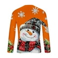 thumbnail image 4 of Brondbend Clothing for Men Christmas Man Shirt Long Sleeve Crewneck Workout Pullover Printed Fashion Blouse Loose Party Clothes Orange, 4 of 4
