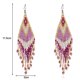 thumbnail image 2 of Pendientes de borla con cuentas estilo Boho - Pendientes colgantes de borla con cuentas hechos a mano, 2 of 5