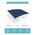 thumbnail image 4 of Quilts Queen Size Bedding Set, Navy Blue Lattice Geometric Reversible Summer Quilt 3 Pieces, Luxury Abstract Art Aesthetics Lightweight Bedspreads Coverlets with 2 Pillow Shams for All Seasons, 4 of 5