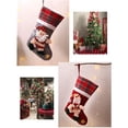 thumbnail image 4 of Juego de medias navideñas de 3 piezas Papá Noel Muñeco de nieve Reno Felpa 3D Decoración navideña para el hogar Árbol de Navidad relleno Juguetes colgantes Bolsa de regalo de dulces, 4 of 7