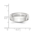 thumbnail image 3 of 14k White Gold 5mm Lightweight Milgrain Half Round Wedding Band Size 13.5 WML050, 3 of 4