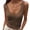Coffee, variant on Duoif Womens Tank Tops, Ribbed Square Neck Vest, Summer Knitted Sweater Top Womens Shirts Beige L