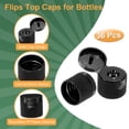 thumbnail image 3 of 36 piezas de tapas de plástico reutilizables 18/410 para botellas, tapa de botella a prueba de derrames, negra, 3 of 5