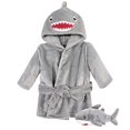 thumbnail image 2 of Uni Baby Plush Bathrobe and Toy Set, Shark, One Size, 2 of 3