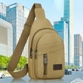 thumbnail image 2 of Felwors 2022 Men's New Casual Solid Color Simple One Shoulder Zipper Messenger Bag, 2 of 6