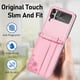 thumbnail image 4 of Funda plegable para Samsung Galaxy Z Flip 3 5g, con correa para el hombro, de cuero, color rosa, 4 of 5