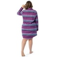 thumbnail image 3 of Fruit of the Loom Women's Beyond Soft Long Sleeve Button Down Flannel Sleepshirt, Sizes S-4X, 3 of 9