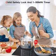 IsEasy 30 Inch Built-In Electric Ceramic Cooktop, 4 Burners, Touch Control, Child Safety Lock, 9 Power Levels