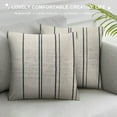 thumbnail image 3 of COMIO  Decorative Farmhouse Throw Lumbar Pillow Covers, Modern Rectangle Pillow Case Cover, Navy Blue Stripes Textured Cushion Cover for Sofa Couch Bedroom Living Room, 3 of 5