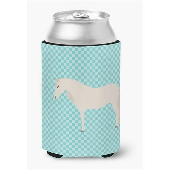 Carolines Treasures BB8079CC Paso Fino Horse Blue Check Can or Bottle Hugger