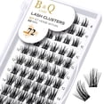 thumbnail image 1 of Lash Clusters B02 D Curl 0.630 in Extensiones de pestañas DIY 72 grupos de pestañas B&Q LASH Mega Volumen Pestañas individuales Extensiones de grupos de pestañas Wispy Individual Lashes Cluster DIY en, 1 of 4