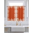 thumbnail image 2 of Kitchen Curtains 54 Inches length, Coastal Coral Window Treatment Curtain Drapes, Orange White Ocean Marine Nautical Beach Thermal Insulated Drapes for Basement Hotel RV, 42"x54", 2 Panels, 2 of 7