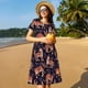thumbnail image 4 of Balery Leopard Print Vestidos sueltos de manga corta para mujer, vestidos de verano 2025, vestidos casuales de corte A con vuelo., 4 of 6