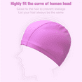 thumbnail image 3 of Paquete de 2 gorros de natación unisex con protección para los oídos, impermeables, recubiertos de PU, cómodos y flexibles, gorros de natación para mujeres, hombres, niños y adultos, 3 of 7