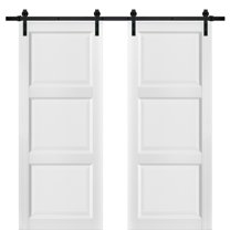 Sturdy Double Barn Door 48 x 80 inches with Panels