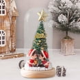 thumbnail image 4 of Mini árbol de Navidad de mesa con luz, adorno navideño, árbol de Navidad artificial. Base de madera, 4 of 7