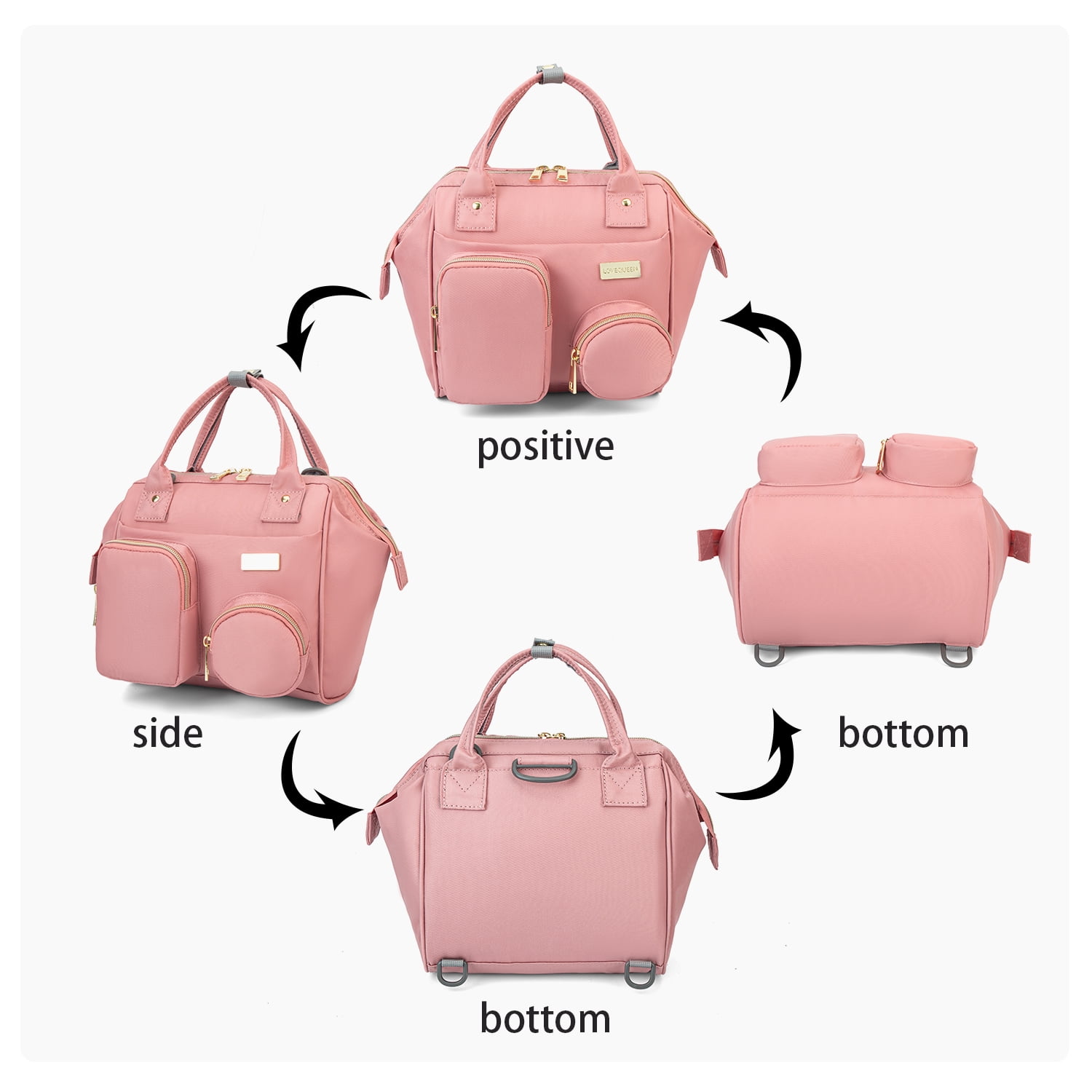 Baby Diaper Bag Backpack Waterproof Multi-Function Convertible Mini Smart Diaper Bag Backpack for Outdoor