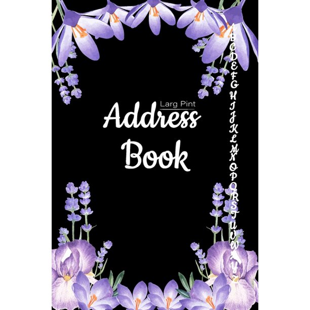 Address Logbook 6x9 Address Book Organizer and Notes with AZ Alphabetical Tabs Cover