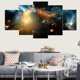 thumbnail image 2 of Juego de 5 paneles decorativos para manualidades, pintura sobre PVC. Color Vía Láctea Galaxy, 2 of 5