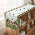 thumbnail image 6 of St. Patrick's Day Table Runner, Cute Highland Cow Shamrock Gold Coin Green Washable Cotton Linen Table Runners 48 Inches Long, Dresser Scarf Runner for Nightstand/Coffee/End Tables 13''x48'', 6 of 9