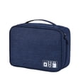 thumbnail image 1 of Waterproof Cord Cable Organizer Travel Portable Electronics Accessories Carrying Bag Storage Case for Hard Drives, Cables, Charger, Phone, USB, SD Card, Navy, 1 of 3