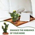 thumbnail image 3 of unbranded Simulated Cactus Ornament Verde De Material Resistente Para De Hogar Y Oficina, 3 of 6