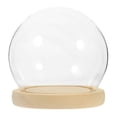 thumbnail image 2 of Preserved Roses Dome Glass Display Dome Cover Simple Clear Style Spherical Shape Gift Recipients 12X12X11CM 1Set, 2 of 5