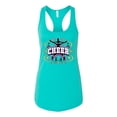 thumbnail image 2 of Wild Bobby Cheerleading All Stars Girl Sports Women Racerback Tank Top, Tahiti Blue, Large, 2 of 5