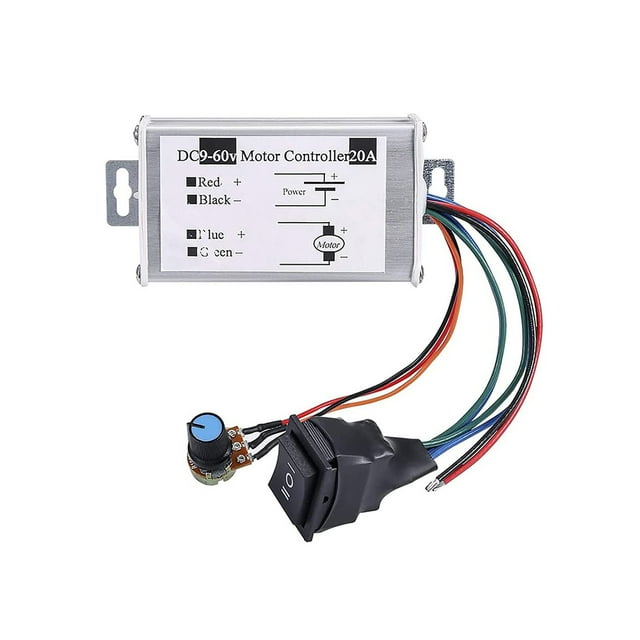 Scienceny Controlador de velocidad Regulador de corriente Mano de obra fina Profesional Potente precisión ajustable DC 9V-60V Controladores de Herramientas eléctricas