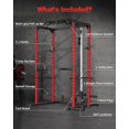 thumbnail image 3 of GloryStar Power Cage, Heavy Duty Power Rack for Home Gym, 1200LBS Weight Capacity, Pulley System, Squat Rack with Multiple Training Attachments, 3 of 8