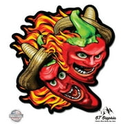 Chili Peppers - 3" Vinyl Sticker - For Car Laptop I-Pad Phone Helmet Hard Hat - Waterproof Decal
