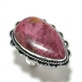 thumbnail image 2 of Natural Rhodonite Gemstone Handmade 925 Sterling Silver Gift Ring Size 7, 2 of 2